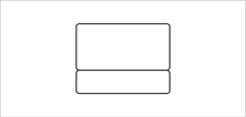 zweigeteilt<br>40 x 20 und 40 x 10 cm