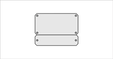 zweigeteilt<br>40 x 20 und 40 x 10 cm