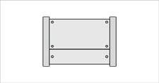 Schilder 40 x 20 und 40 x 10 cm<br>(Außenmaß 48,4 x 33 cm)