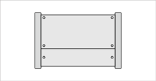 Schilder 50 x 23 und 50 x 12 cm<br>(Außenmaß 58,4 x 38 cm)