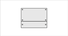 zweigeteilt<br>40 x 20 und 40 x 10 cm