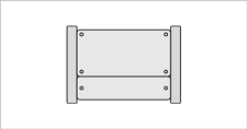 Schilder 40 x 20 und 40 x 10 cm<br>(Außenmaß 48,4 x 33 cm)