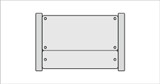 Schilder 50 x 23 und 50 x 12 cm<br>(Außenmaß 58,4 x 38 cm)