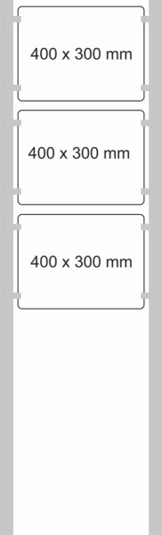 Edelstahl-Schildständer Typ HGH-PWS-4030