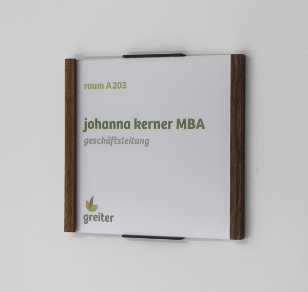 Türschild LMH 39 OSLO-Essential Nussbaum DIN A3 quer 420 x 309 mm (BxH)