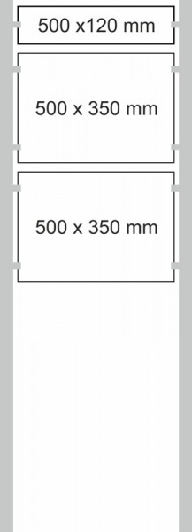 Edelstahl-Schildständer Typ HGH-Dibond-5035