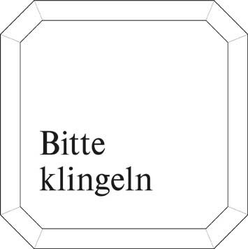 Typ Epsilon 125 x 125 mm Bitte klingeln