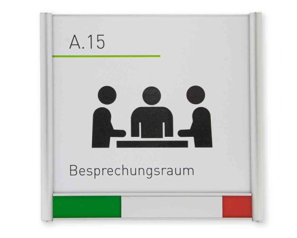 Türschild PLANO - Frei / Besetzt-Anzeige 162 x 148,5 mm (BxH)