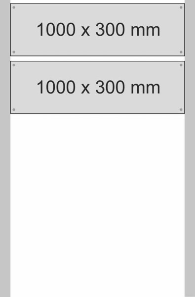 Edelstahl-Schildständer Typ ESR-V2A-100300-2