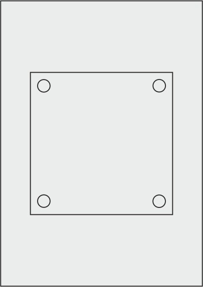 KRISTALLUM-R+ INOFIX-Q Laserdruck-Folien DIN A4 matt, vorgestanzt 150 x 150 mm