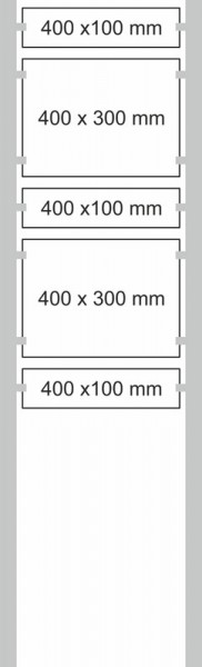 Edelstahl-Schildständer Typ HGH-Dibond-4030