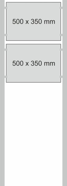 Edelstahl-Schildständer Typ HGH-V2A-5035