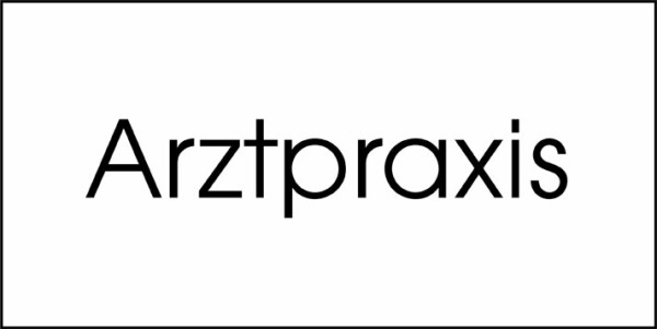 Typ Beta 250 x 125 mm Arztpraxis