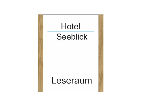 Türschild NIRO.eiche 124,5 x 150,5 mm, A6 hoch