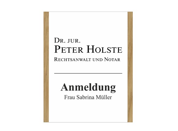 Türschild NIRO.eiche 168 x 212 mm, A5 hoch