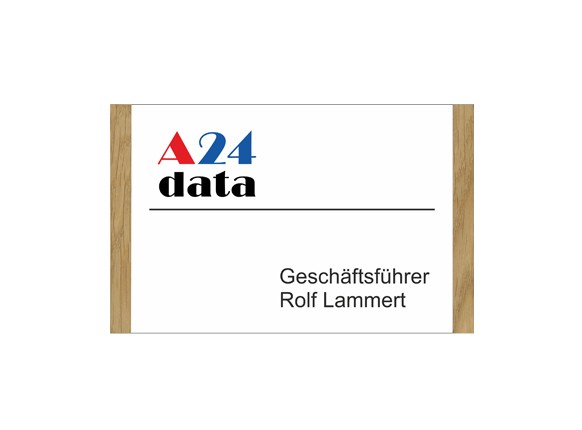 Türschild NIRO.eiche 168 x 107 mm, A6 quer