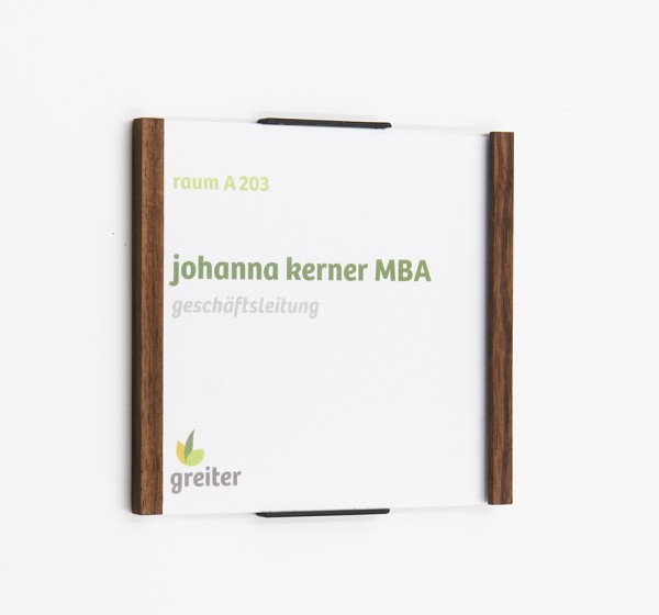 Türschild LMH 39 OSLO-Essential Nussbaum DIN A3 quer 420 x 309 mm (BxH)