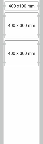 Edelstahl-Schildständer Typ HGH-Plexi-4030