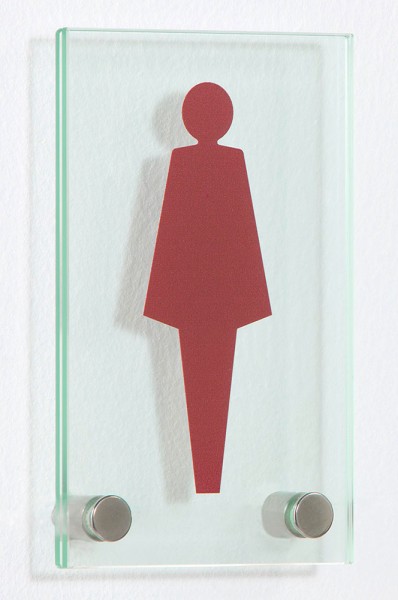 Glas-Türschild GALERIE 100 x 160 mm