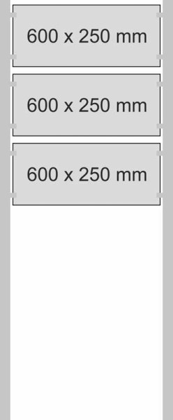 Edelstahl-Schildständer Typ HGH-V2A-6025-3