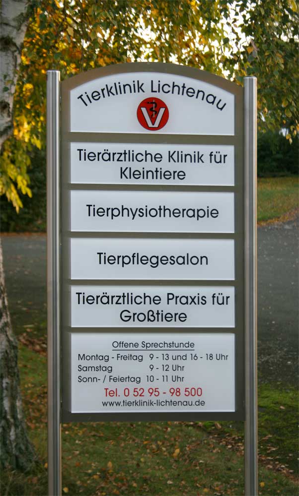 EdelstahlSchildständer Typ ESRHV2APlexiTierKnoop ESRHV2A