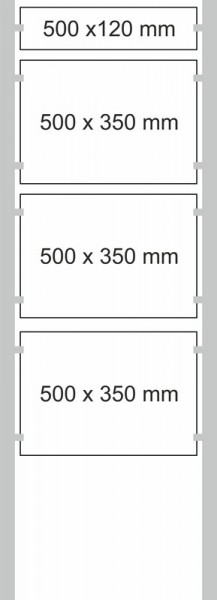 Edelstahl-Schildständer Typ HGH-Dibond-5035