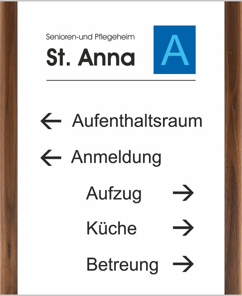 Türschild Westerwald-Nussbaum A3 hoch 347 x 424 mm (BxH)