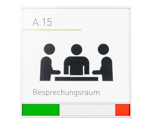 Türschild FORMOeinschub Frei-Besetzt-Anzeige 151,5 x 151,5 mm