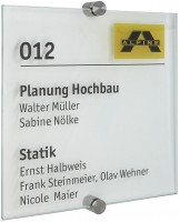 Glas-Türschild INOXO-K<br>210 x 210 mm Glas-Türschild INOXO-K<br>210 x 210 mm