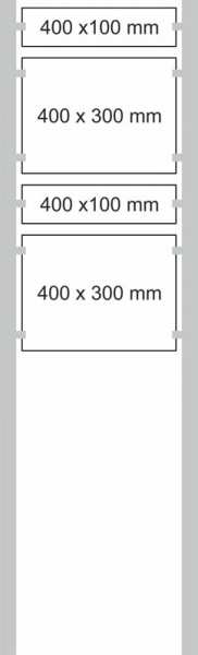 Edelstahl-Schildständer Typ HGH-Dibond-4030