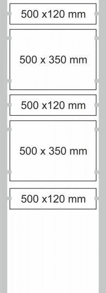 Edelstahl-Schildständer Typ HGH-Dibond-5035