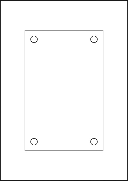 KRISTALLUM-R + INOFIX-Q Laserdruck-Folien DIN A4 klar, vorgestanzt 200 x 130 mm