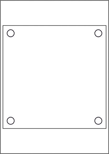 GALERIE-Laserdruck-Folien DIN A4 klar vorgestanzt 200 x 200 mm