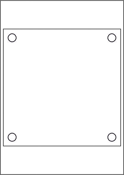 GALERIE-Laserdruck-Folien DIN A4 klar vorgestanzt 200 x 200 mm