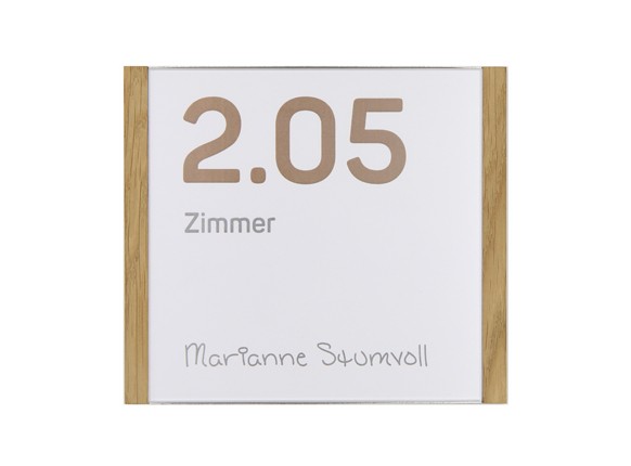 Türschild NIRO.eiche 168 x 150,5 mm (hoch oder quer)