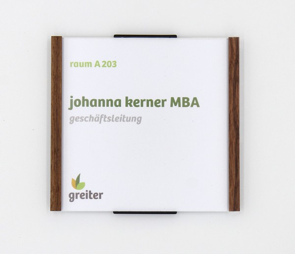 Türschild LMH 39 OSLO-Essential Nussbaum DIN A3 quer 420 x 309 mm (BxH)