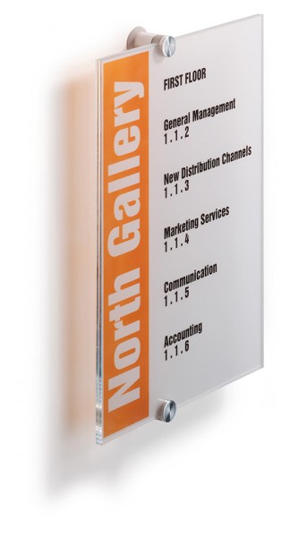 Türschild Crystal-Sign Durable 210 x 297 mm A4 hoch oder quer