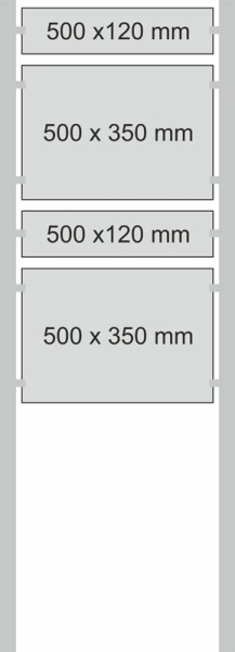 Edelstahl-Schildständer Typ HGH-V2A-5035