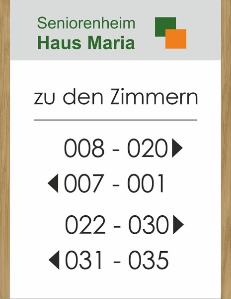 Türschild NIRO.eiche 230 x 299 mm, A4 hoch