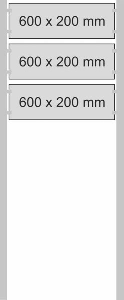Edelstahl-Schildständer Typ HGH-V2A-6020-3