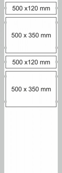 Edelstahl-Schildständer Typ HGH-Dibond-5035