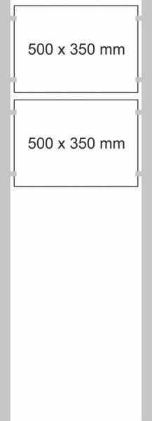 Edelstahl-Schildständer Typ HGH-Dibond-5035