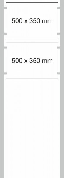 Edelstahl-Schildständer Typ HGH-Dibond-5035