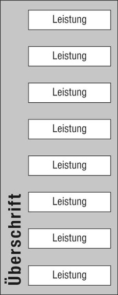 Leistungs-Tafel - 300 x 750 mm mit 8 Titel