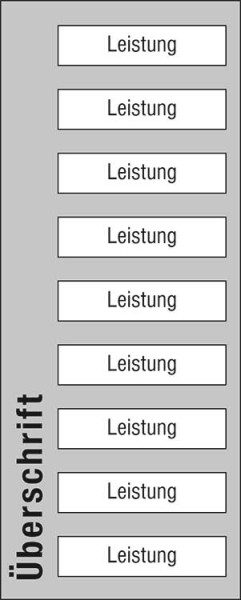 Leistungs-Tafel - 300 x 750 mm mit 9 Titel