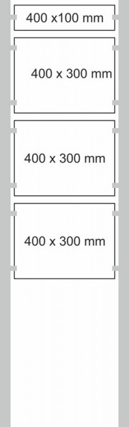 Edelstahl-Schildständer Typ HGH-Dibond-4030