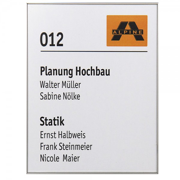 Türschild FORMOplex 213,5 x 300,5 mm, A4 hoch