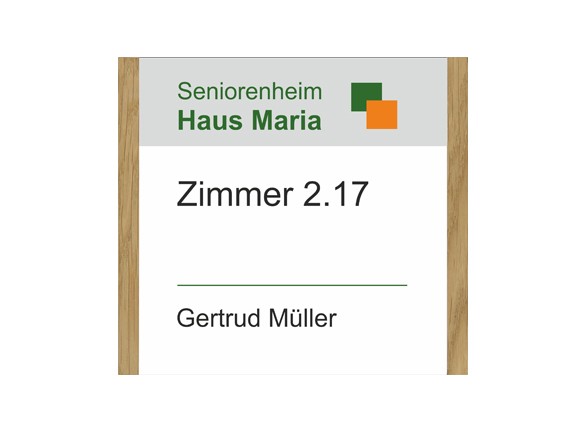 Türschild NIRO.eiche 163,5 x 150,5 mm