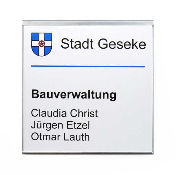 Türschild GlasFix 150 x 150 mm (BxH)