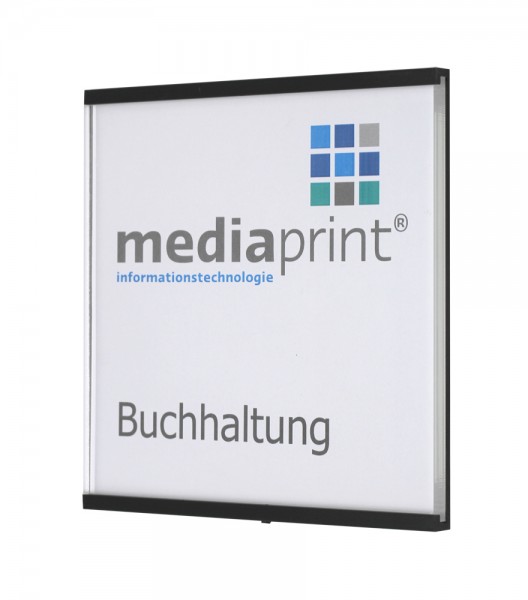 Türschild SlideFix Black 150 x 150 mm (BxH)